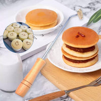 Branding Iron Bread Hot Stamping Cake Tool Rust Resistant Metal Comfortable Wood Handle for Kitchen Pastry