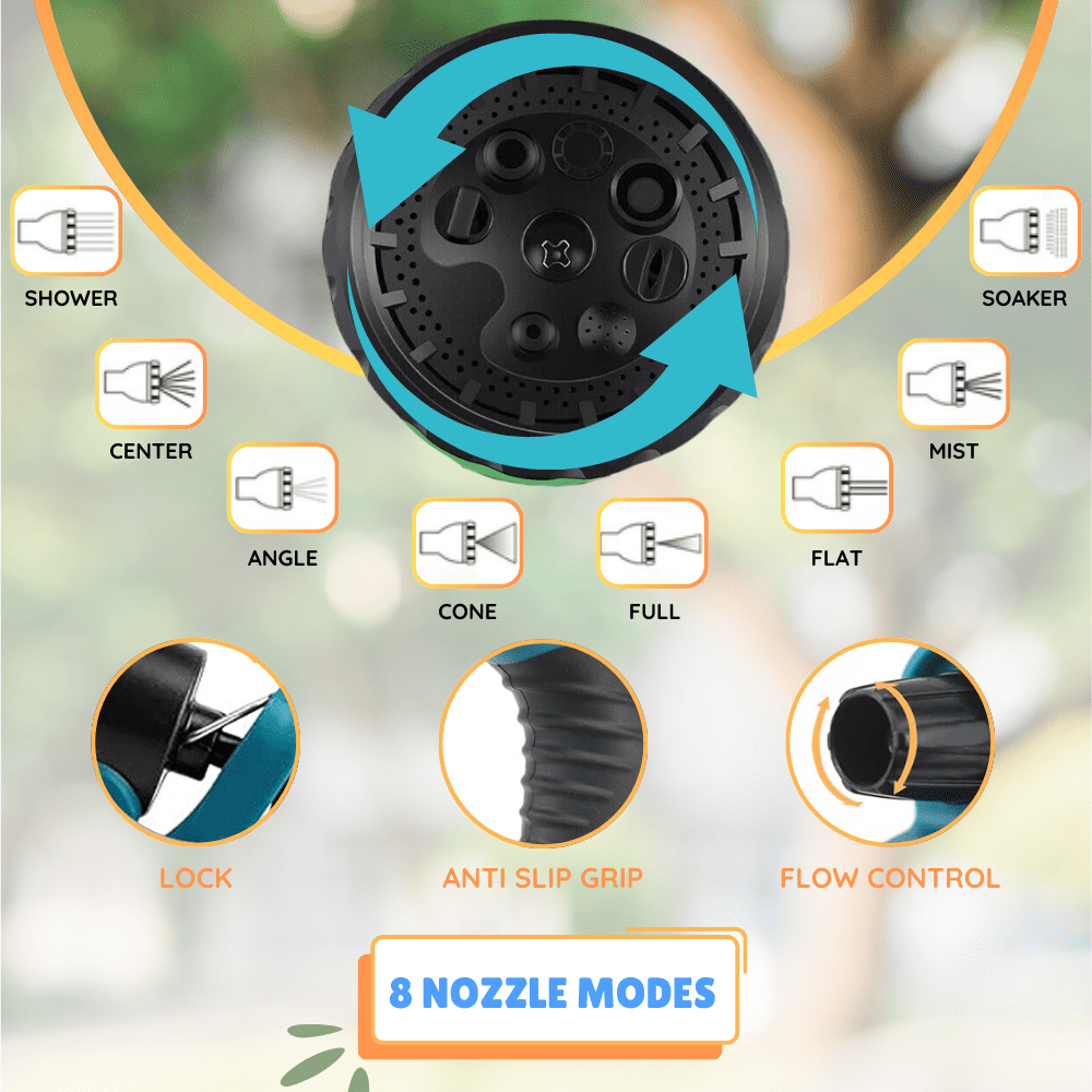 Cyclone Sound 150ft Water Hose - Upgraded Leakproof Lightweight No-Kink Garden Hose, Flexible Expanding Water Hose with Triple Layered Latex Core, Bag and Holder
