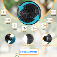 Cyclone Sound 150ft Water Hose - Upgraded Leakproof Lightweight No-Kink Garden Hose, Flexible Expanding Water Hose with Triple Layered Latex Core, Bag and Holder