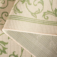 Safavieh Courtyard Nanda Botanical Indoor/Outdoor Area Rug, Natural/Olive, 5'3