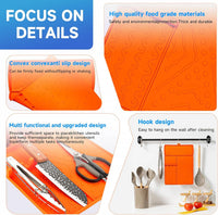 Griddle Silicone Grill Spatula Mat Tools Accessories for Blackstone, Large Heat Resistant Side Shelf Mat Grill Pad with Drip Pad for Outdoor BBQ Kitchen Counter, Easy to Clean BBQ Gifts for Men