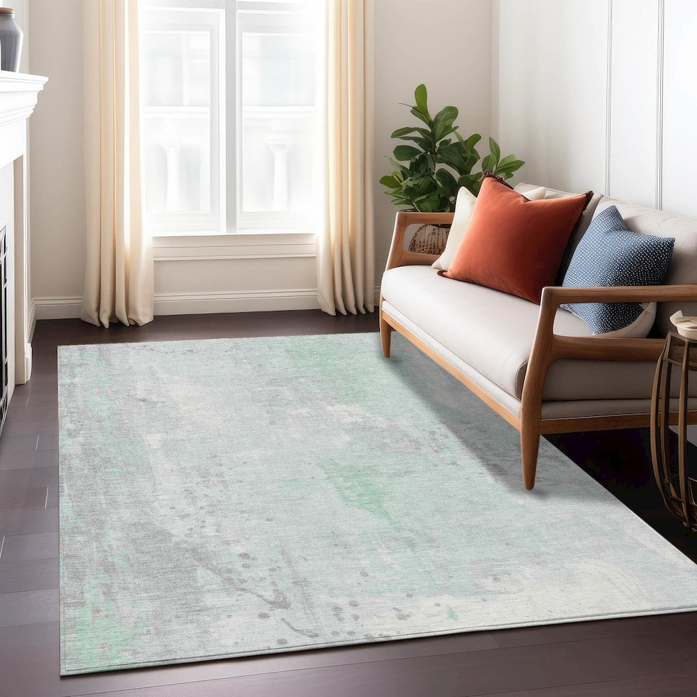 Dalyn Rugs Machine Washable Indoor/Outdoor Chantille Mint 10' x 14' Rug
