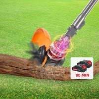 G·PEH Weed Wacker Grass Trimmer, 24V Cordless Weedeater Lightweight Electric Brush Cutter with 2 Batteries and Charger for Home Garden Yard Trimming