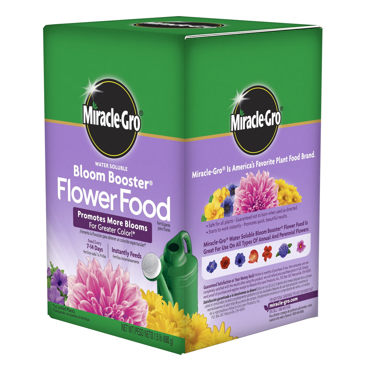 Miracle-Gro Water Soluble Bloom Booster Flower Food, 1.5 lb., For All Plants