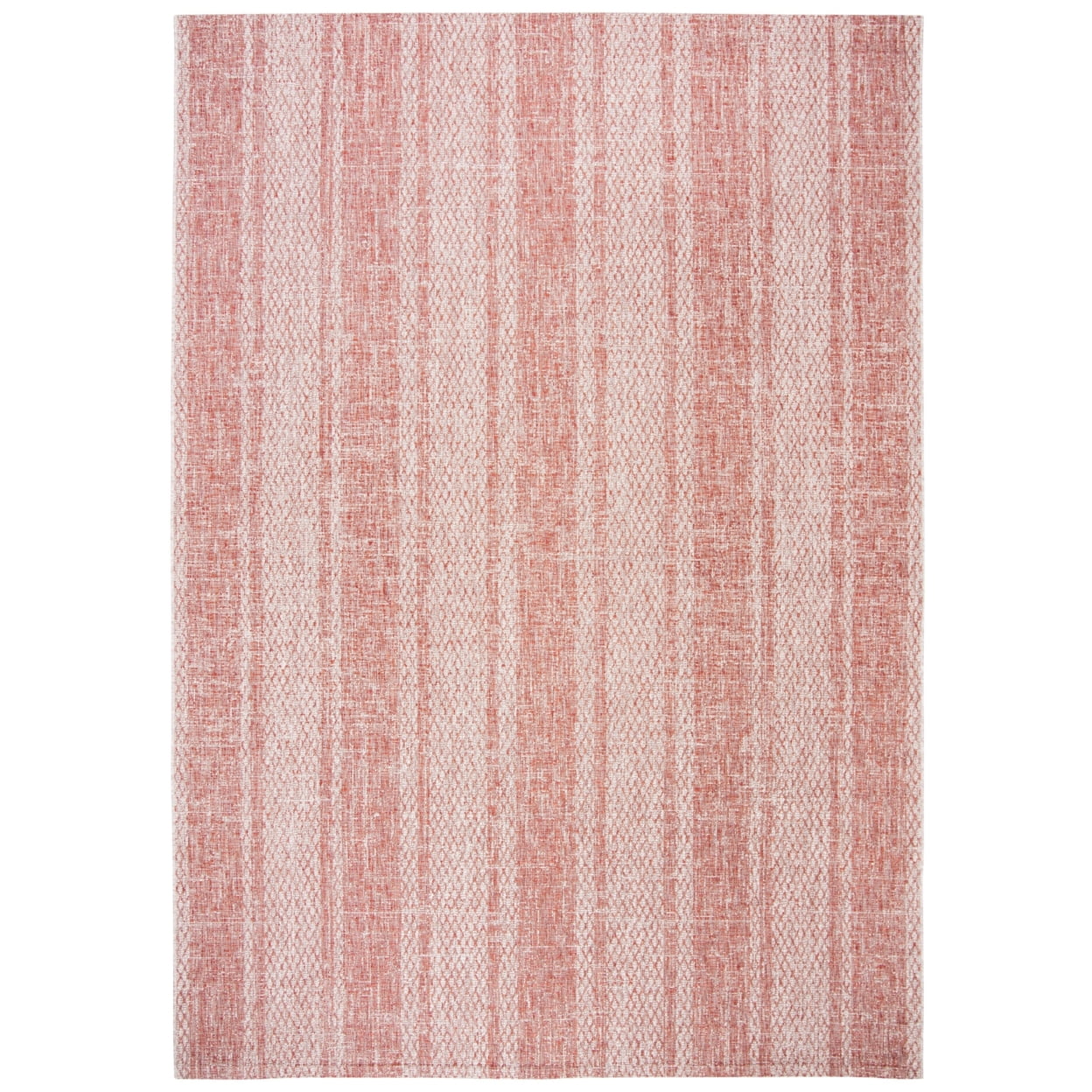 SAFAVIEH Courtyard Robert Striped Indoor/Outdoor Area Rug, 5'3" x 7'7", Light Beige/Light Brown