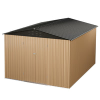 Ataucjin 8x8 FT Outdoor Metal Storage Shed, Large Metal Storage Sheds with Sturdy Frame Structure, Garden Tool Shed with Lockable Door for Garden, Lawn, Backyard