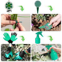 COCOBELA 111Pcs Garden Tools Set Succulent Tools Set, Heavy Duty Aluminum Manual Garden Kit Outdoor Gardening Gifts Tools for Men Women