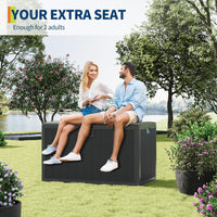 Ataucjin 130 Gallon Outdoor Storage Box,  Lockable Storage Bin, Lockable Resin Deck Box Indoor and Outdoor Use, Waterproof Patio Deck Storage Box For Package Delivery, Furniture Cushions