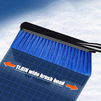 Emdiqzs Car Snow Brush and Scraper Set Telescoping Detachable Winter Tool for Windshield and Vehicle Snow Removal Blue & Yellow