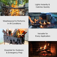 LuckyNote 40 Lbs Fatwood Fire Starter Sticks, 100% Natural Pine Kindling for Campfires, Fireplaces, Wood Stoves and Grills
