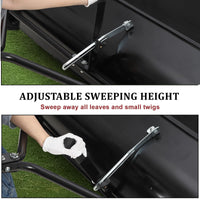 Tow Behind 48 Inch Lawn Sweeper, Large Capacity Heavy Duty Leaf & Grass Collector with Adjustable Sweeping Height, Dumping Rope Design for Picking Up Debris and Grass