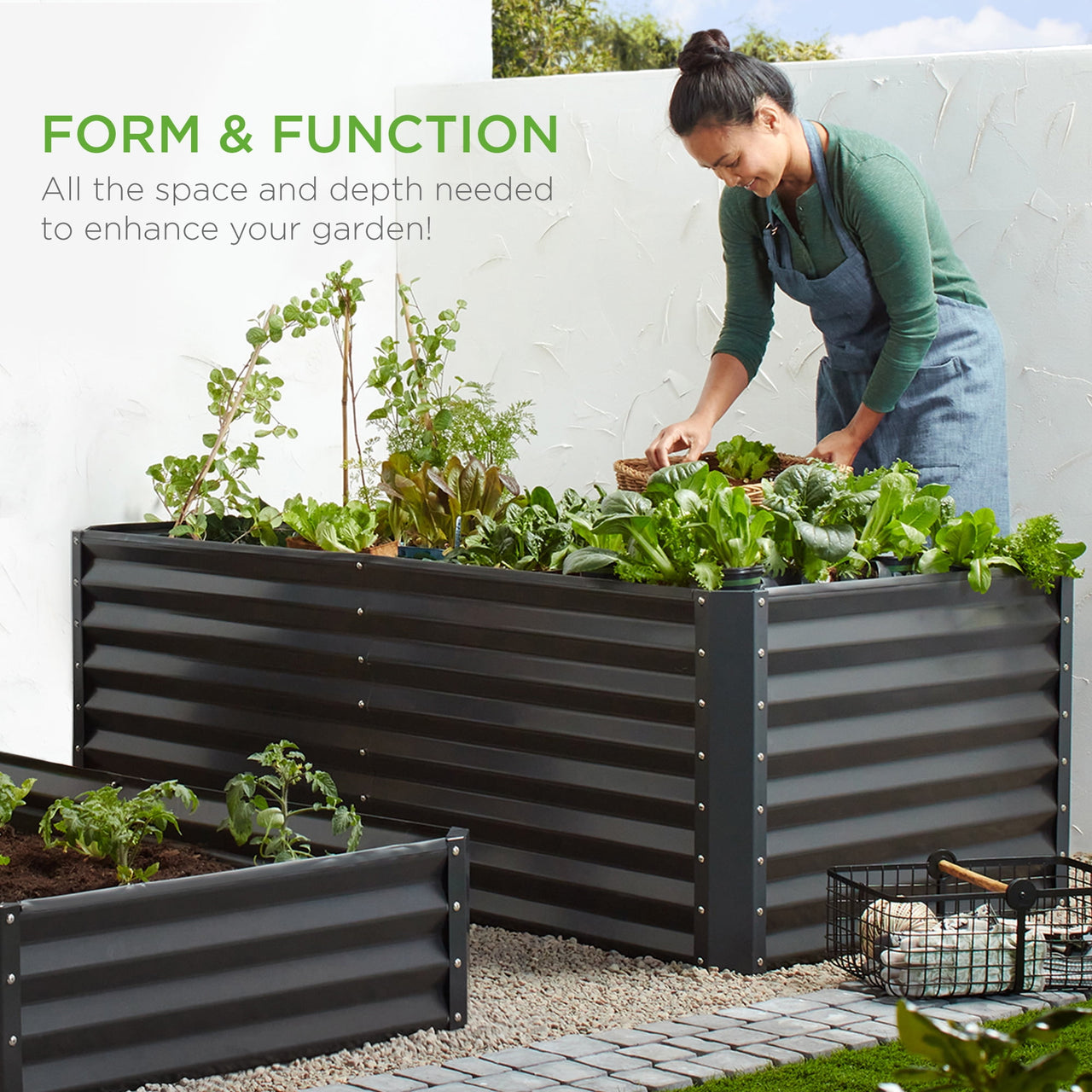 Best Choice Products 6x3x2ft Outdoor Metal Raised Garden Bed for Vegetables Flowers Herbs - Gray