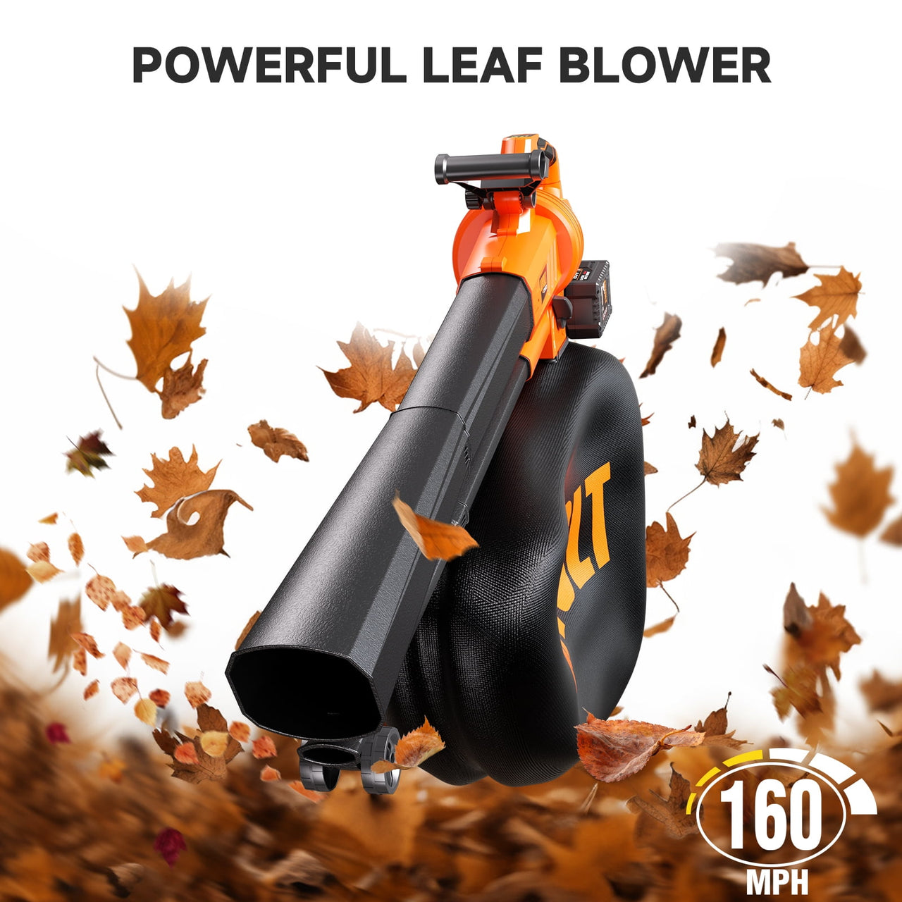AIVOLT Cordless Leaf Vacuum Mulcher Combo, 40V Battery Powered Leaf Blower Vacuum with 600 CFM 160 MPH Air Speed, 40L Bag, 2 * 4.0Ah Batteries for Lawn Care
