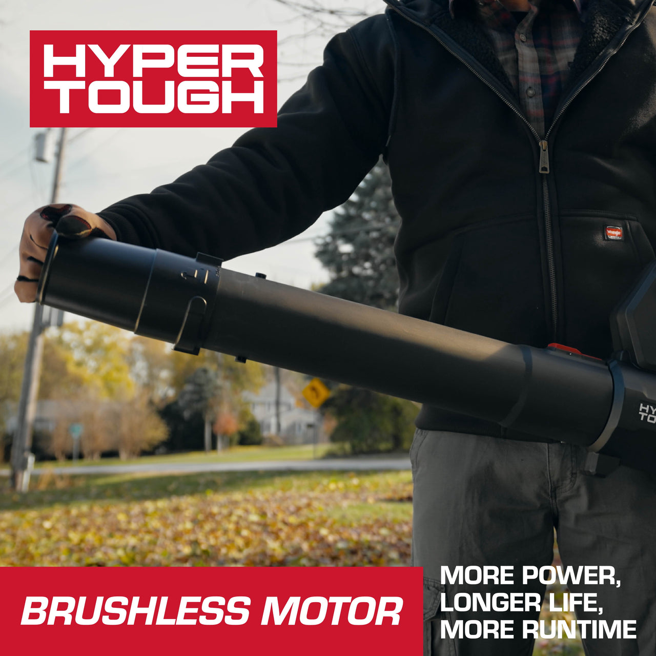 Open Box Hyper Tough 460 CFM 110 MPH 20V Brushless Cordless Leaf Blower with 20V Max 4.0Ah Battery and Charging Cable