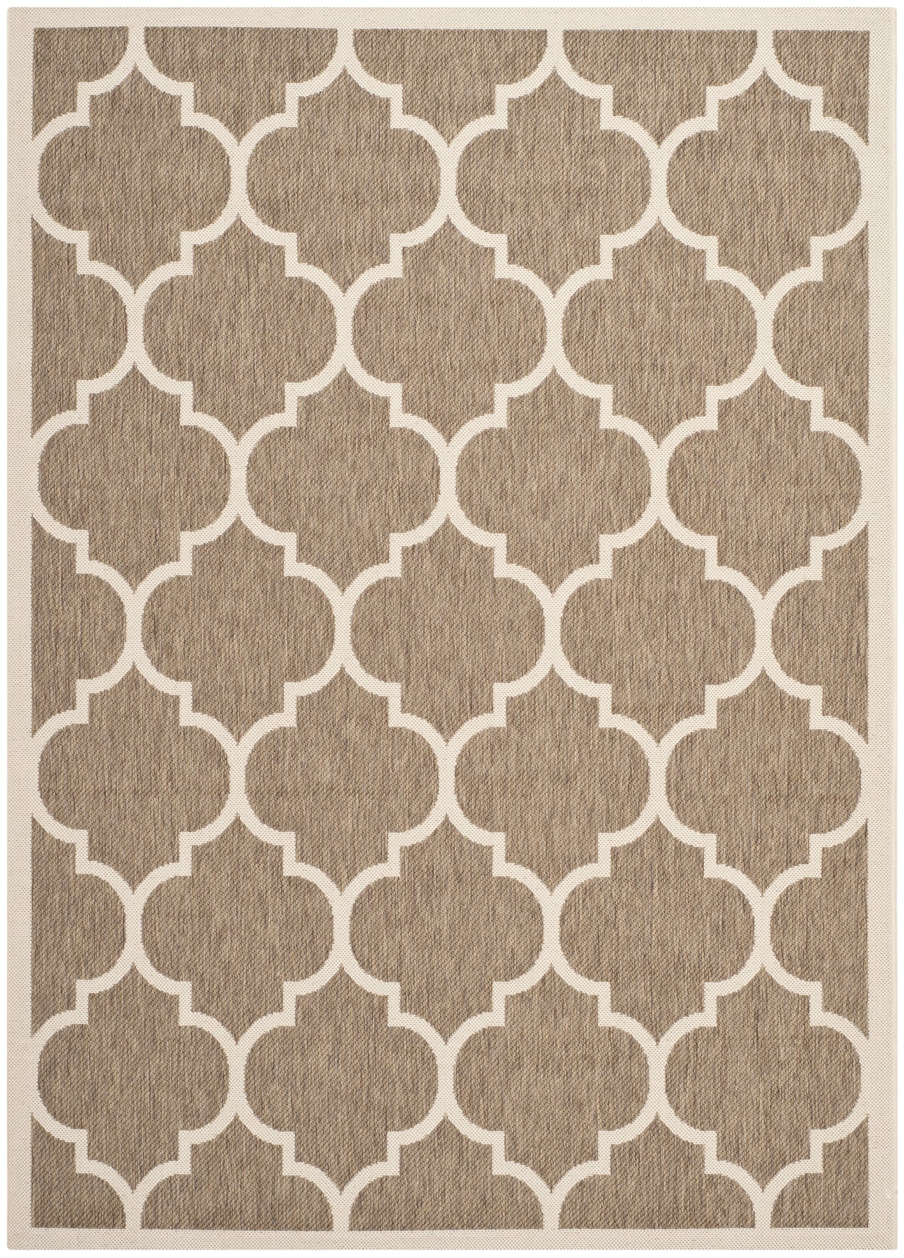 Safavieh Courtyard Alyssa Geometric Indoor/Outdoor Area Rug, Brown/Bone, 5'3" x 7'7"
