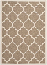 Safavieh Courtyard Alyssa Geometric Indoor/Outdoor Area Rug, Brown/Bone, 5'3
