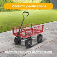 SPECSTAR Mesh Steel Garden Cart 880 lbs Capacity, 38