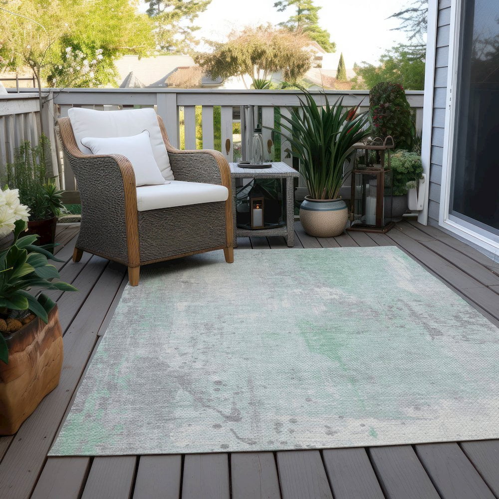 Dalyn Rugs Machine Washable Indoor/Outdoor Chantille Mint 10' x 14' Rug