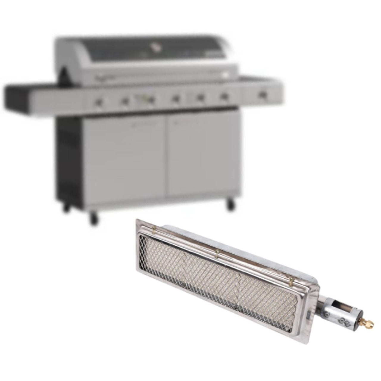 oshhni BBQ Infrared Burner BBQ Grill Searing Burner Easy to Use Professional Metal Replace Gas Heater Burner Sear Burner for Kitchen 33.5cmx10cm