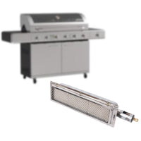 oshhni BBQ Infrared Burner BBQ Grill Searing Burner Easy to Use Professional Metal Replace Gas Heater Burner Sear Burner for Kitchen 33.5cmx10cm