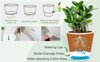 Fabulas Self Watering Planters, 5/5.5/6/6.5/7 Inch Self Watering Plant Pots for Indoor and Outdoor Plants, 5 Pack