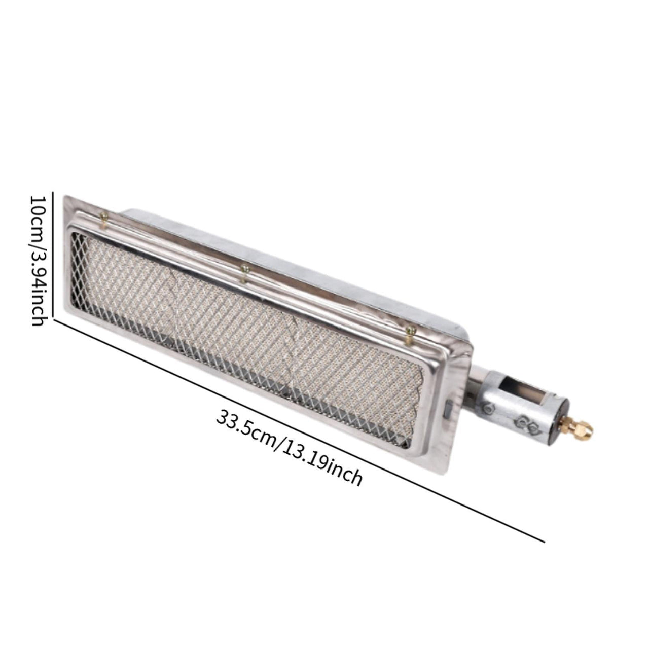 oshhni BBQ Infrared Burner BBQ Grill Searing Burner Easy to Use Professional Metal Replace Gas Heater Burner Sear Burner for Kitchen 33.5cmx10cm