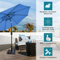 Costway 17.5'' Umbrella Base Stand Market Patio Standing Outdoor Living Heavy Duty (Square)