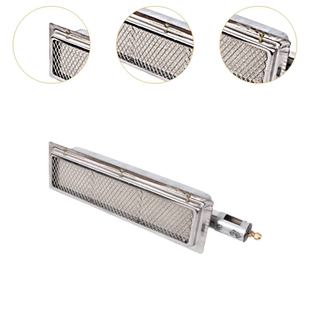 oshhni BBQ Infrared Burner BBQ Grill Searing Burner Easy to Use Professional Metal Replace Gas Heater Burner Sear Burner for Kitchen 33.5cmx10cm