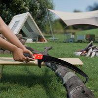 Ktaxon 26FT Manual Pole Saw, Telescoping Tree Trimmer with Carbon Steel Blade, Ladder-Free Pruning, Orange