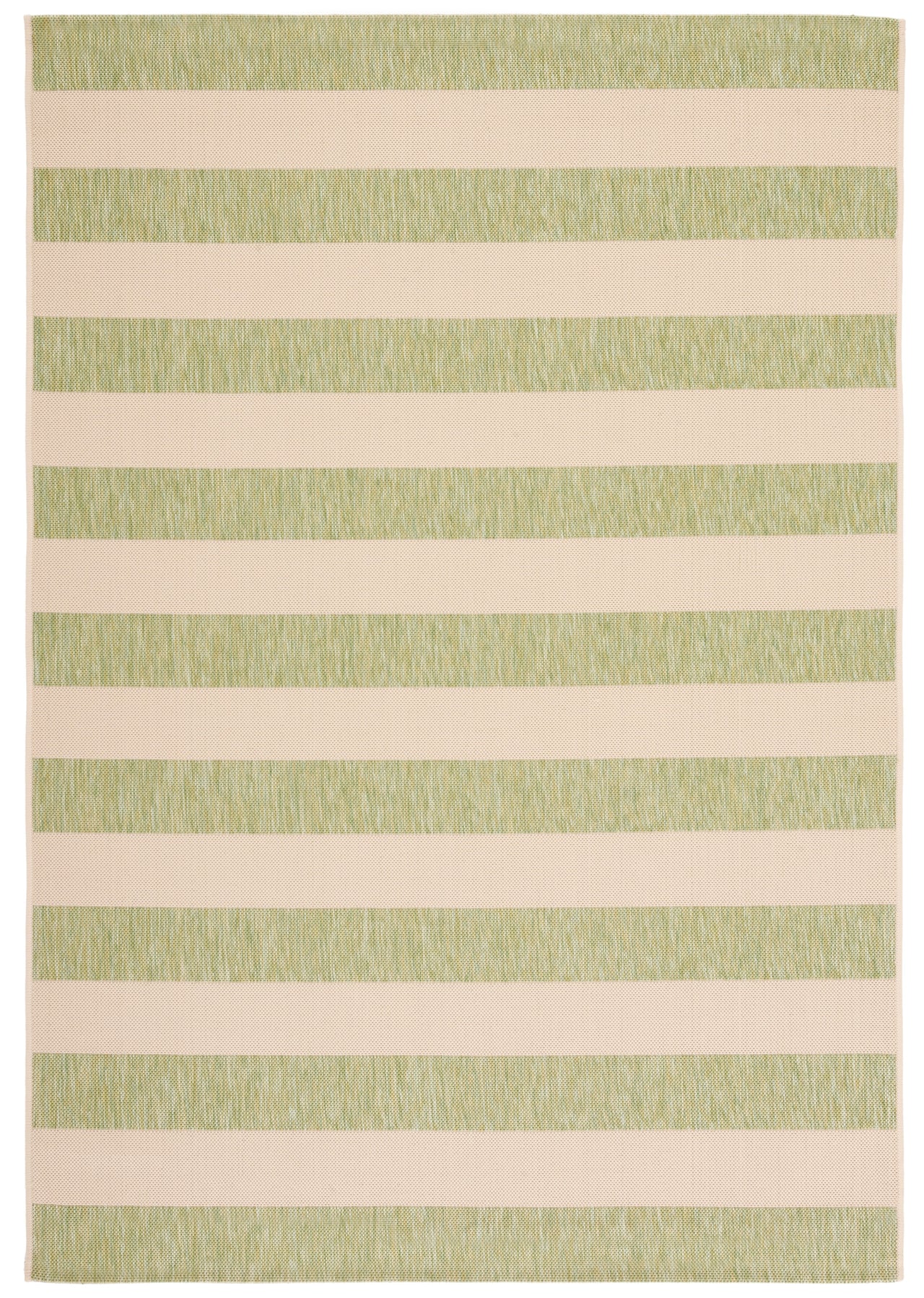 Safavieh Courtyard Ermintrude Striped Indoor/Outdoor Area Rug, Beige/Sage Green, 5'3" x 7'7"