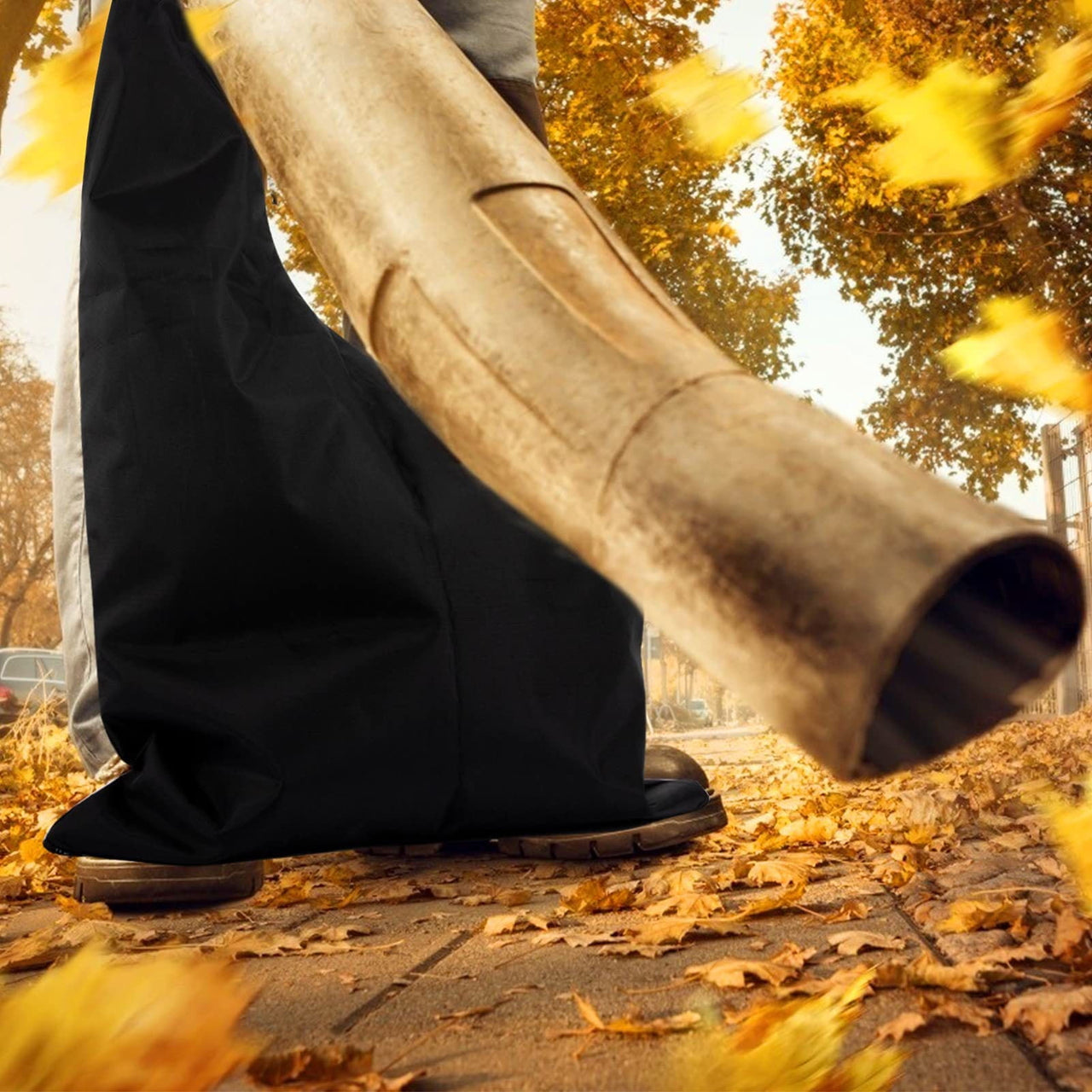 Leaf Blower Storage Bag, 420D Oxford Cloth Large Diameter Zippered Waterproof Leaf Blower Bag  For Vacuum Leaf Blowers