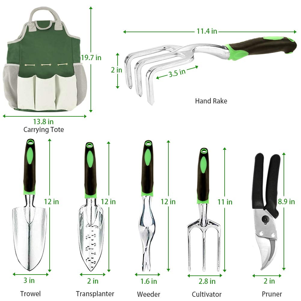 COCOBELA 111Pcs Garden Tools Set Succulent Tools Set, Heavy Duty Aluminum Manual Garden Kit Outdoor Gardening Gifts Tools for Men Women
