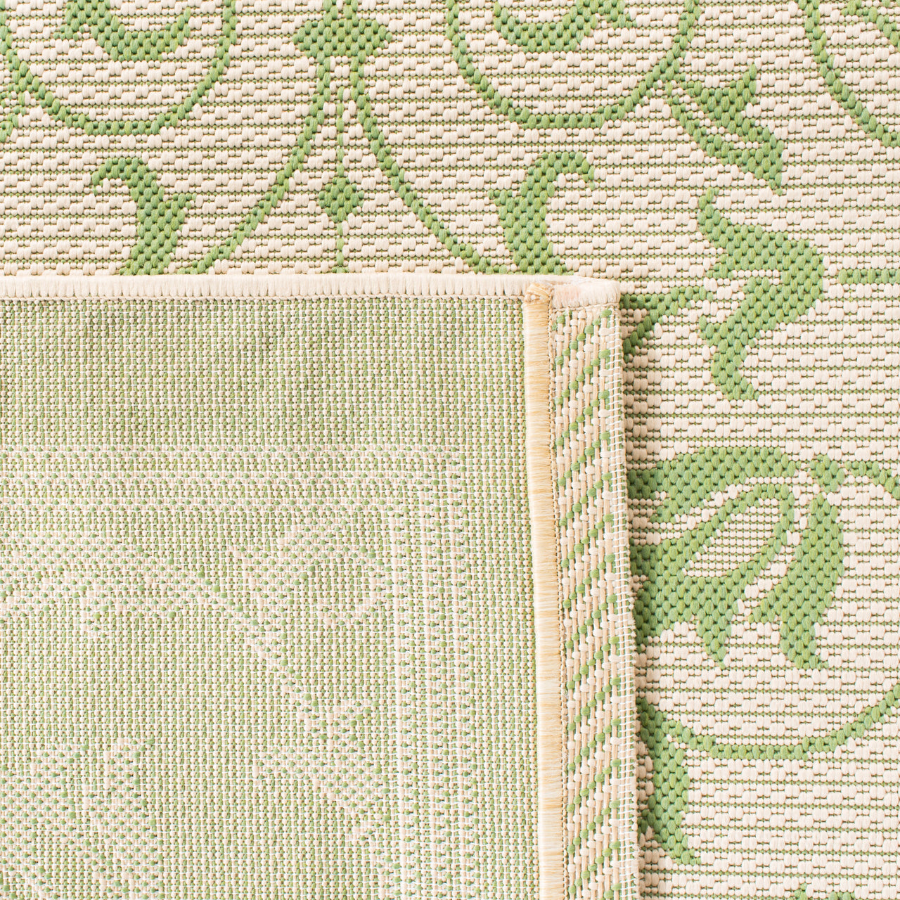 Safavieh Courtyard Nanda Botanical Indoor/Outdoor Area Rug, Natural/Olive, 5'3" x 7'7"