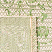 Safavieh Courtyard Nanda Botanical Indoor/Outdoor Area Rug, Natural/Olive, 5'3