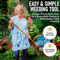 Grampa's Weeder - The Original Stand Up Weed Puller Tool With Long Handle - Made With 4-Claw Steel Head Design - Easily Remove Weeds Without Bending, Pulling, or Kneeling