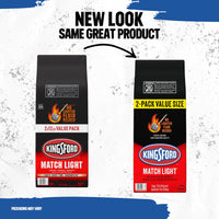 Kingsford Match Light Instant Charcoal Briquettes, 12 lbs Each 2-Pack Value Size