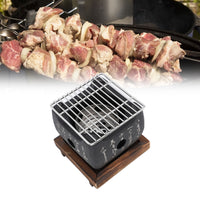 Japanese Script Food Charcoal Stove Multi Functional Fast Heating Mini Portable Barbecue for Grilling Family Large Square 5.9 X 5.3in