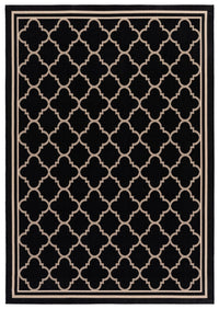 Safavieh Courtyard Alina Geometric Quatrefoil Indoor/Outdoor Area Rug, Black/Beige, 5'3
