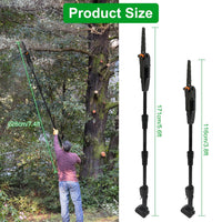Cordless Pole Saw 6 Inch Electric Pole Chainsaw with 2Pcs 1.5Ah Batteries 35FT/S Speed 7.4ft Maximum Extendable Length for Tree Trimming