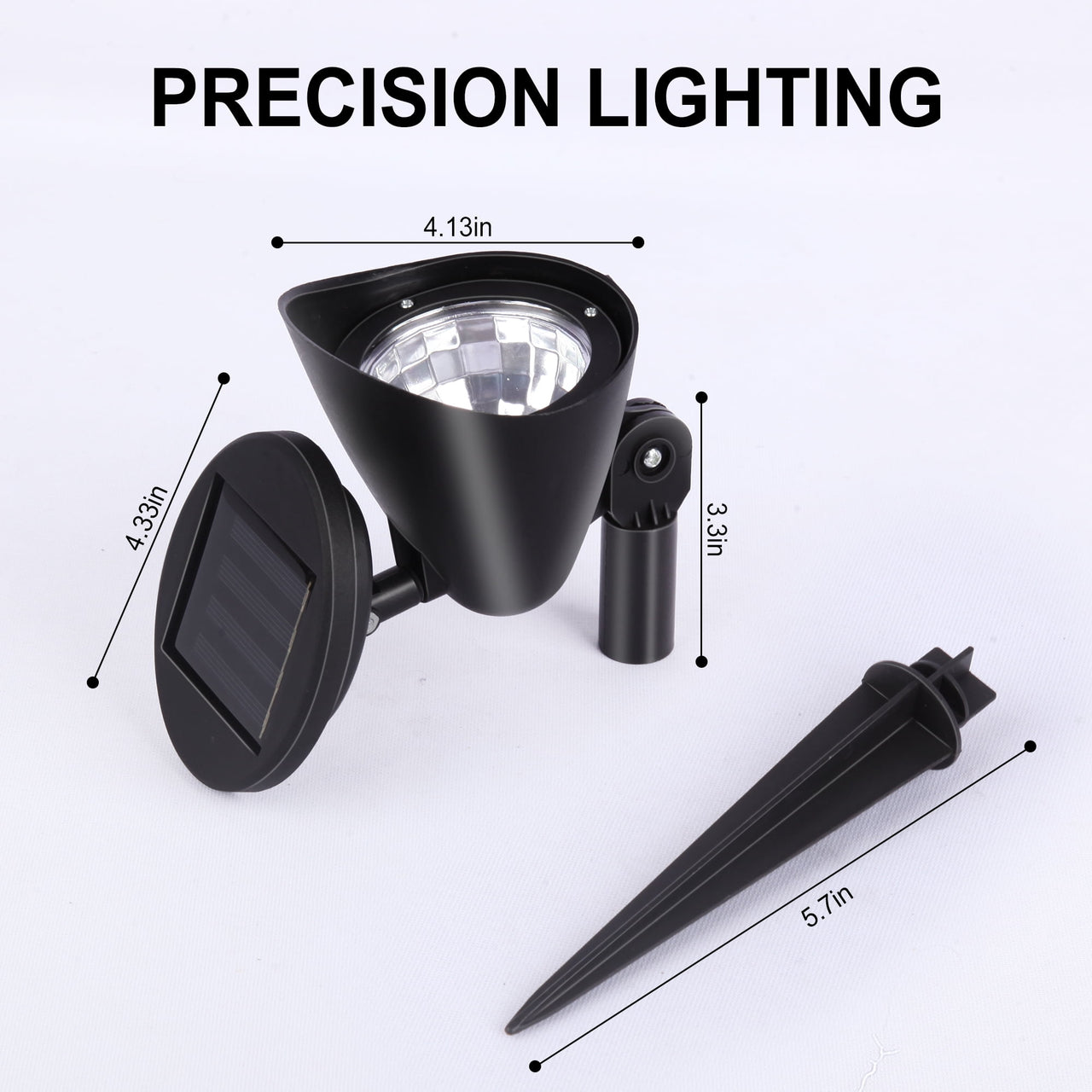 VIIWII Solar Lights Outdoor LED Landscape Spotlights for Garden Walkway Yard Porch Pool 4 Packs