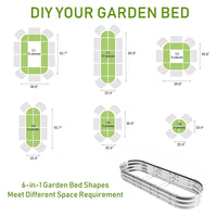 Raised Garden Bed Galvanized Metal Planter Box, 67
