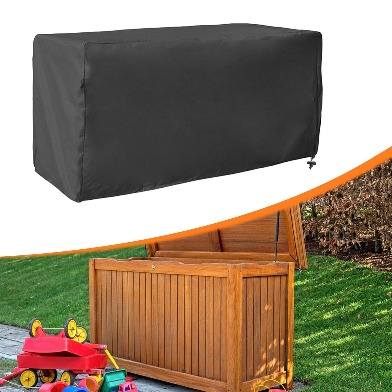 CarpNettore Deck Box Cover Oxford Cloth Storage Bench for Fire Pit Table Furniture Couch L