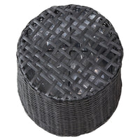 Sunnydaze Modern Assorted Round Black Polyrattan Indoor Planter with Liner 2-Count
