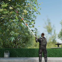 Ktaxon 26FT Manual Pole Saw, Telescoping Tree Trimmer with Carbon Steel Blade, Ladder-Free Pruning, Orange