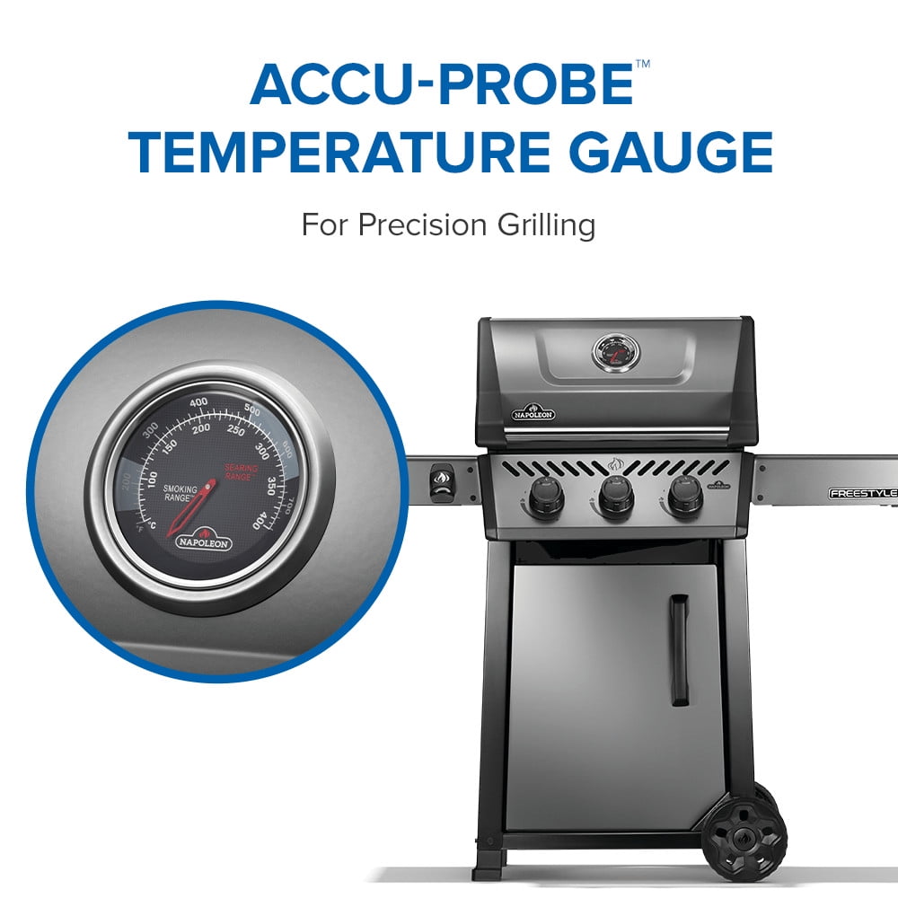 Napoleon Freestyle 365 3-Burner Propane Gas Grill in Graphite Grey