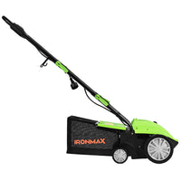 Costway 13” 12A Corded Electric Self-Propelled Walk-Behind Lawn Dethatcher, 40L Collection Bag