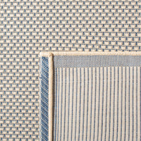 Safavieh Courtyard Justine Bordered Indoor/Outdoor Area Rug, Beige/Navy, 5'3
