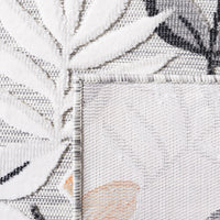 SAFAVIEH Cabana Blazhe Botanical Indoor/Outdoor Area Rug, Grey/Ivory, 5'1