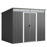 Lofka 6x4ft. Outdoor Storage Shed, Metal Garden Storage Shed with Sliding Lockable Door for Patio, Gray
