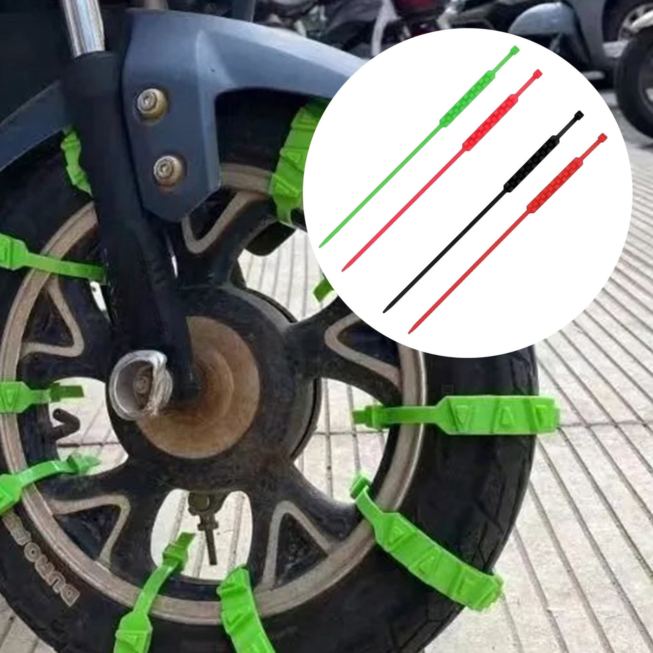 Compact Size Snow Fetters For EMAIL Motorcycles Motorcycles And Tricycles With Posts For Strengthened Ice Shattering Security